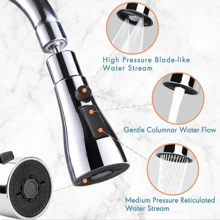 360° Rotating Tap Extender for Kitchen & Bathroom | Water-Saving Faucet Nozzle Attachment – Universal Fit