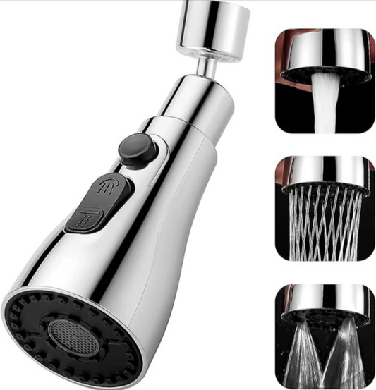 360° Rotating Tap Extender for Kitchen & Bathroom | Water-Saving Faucet Nozzle Attachment – Universal Fit